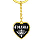 Yolanda v01w - Heart Pendant Luxury Keychain
