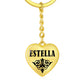 Estella v01 - Heart Pendant Luxury Keychain