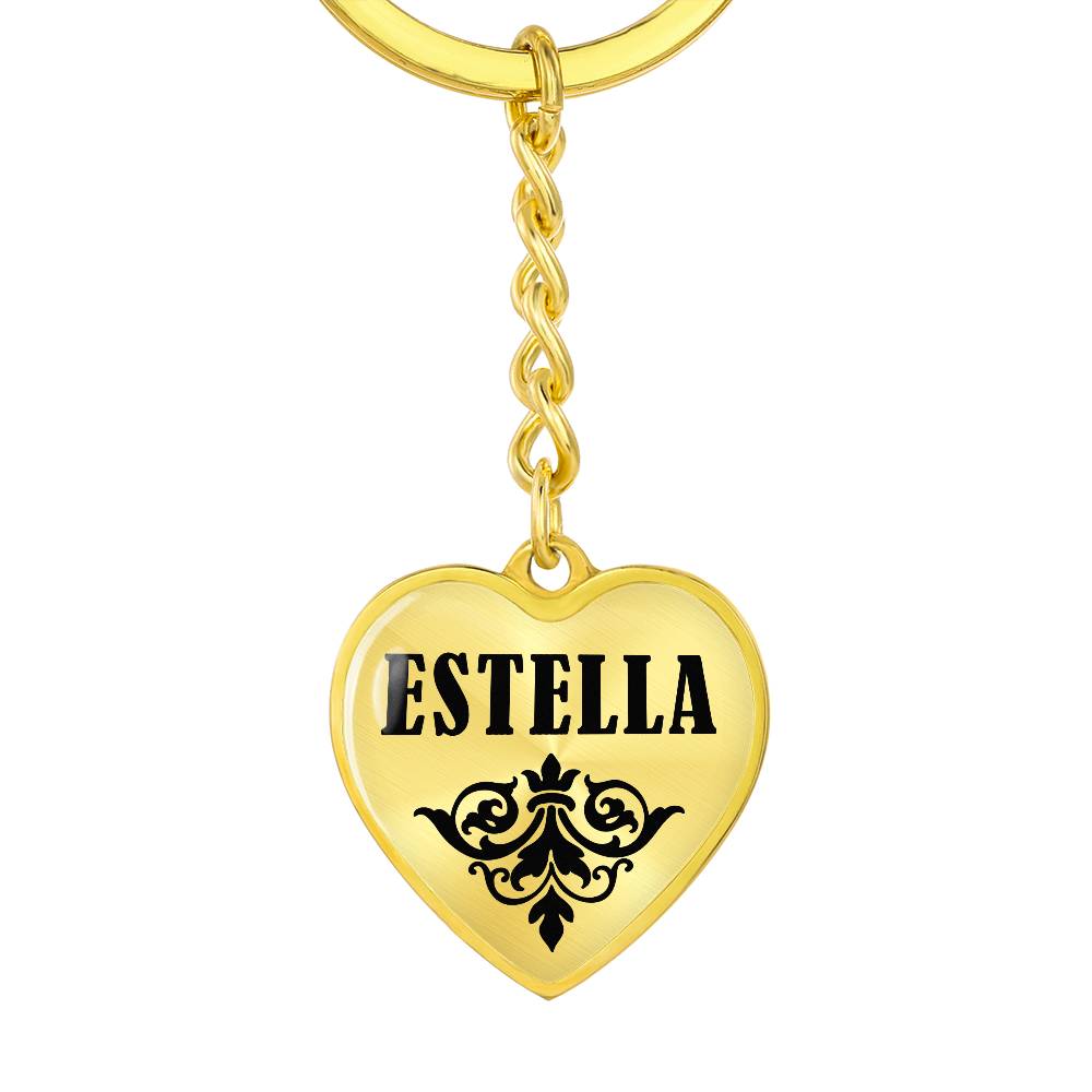 Estella v01 - Heart Pendant Luxury Keychain