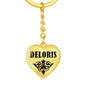 Deloris v01 - Heart Pendant Luxury Keychain