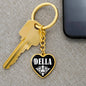 Della v01w - Heart Pendant Luxury Keychain