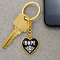 Hope v03 - Heart Pendant Luxury Keychain
