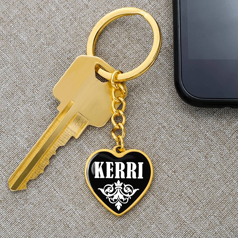 Kerri v03 - Heart Pendant Luxury Keychain