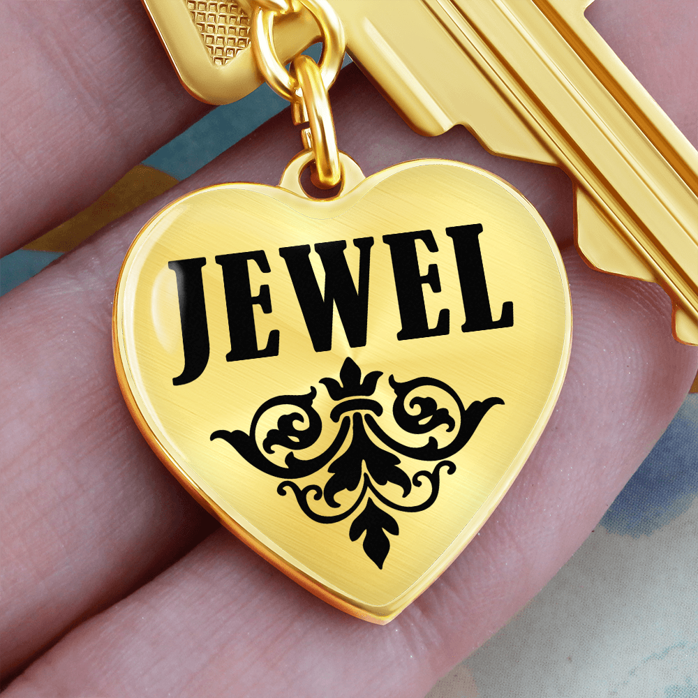 Jewel v01 - Heart Pendant Luxury Keychain