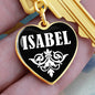 Isabel v01w - Heart Pendant Luxury Keychain