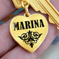 Marina v01 - Heart Pendant Luxury Keychain