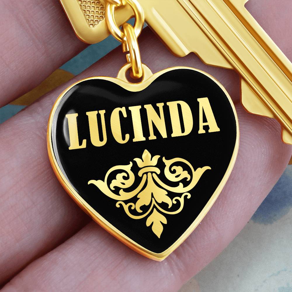 Lucinda v02 - Heart Pendant Luxury Keychain