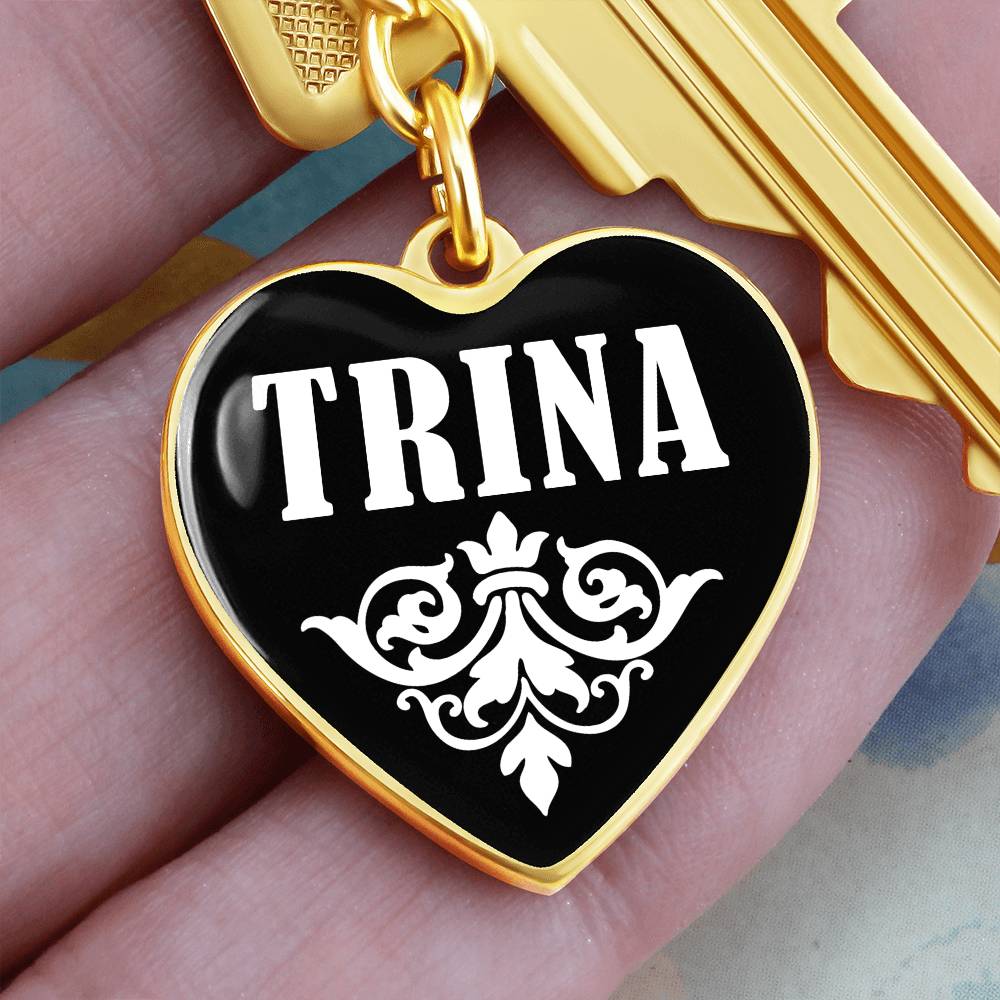 Trina v03 - Heart Pendant Luxury Keychain