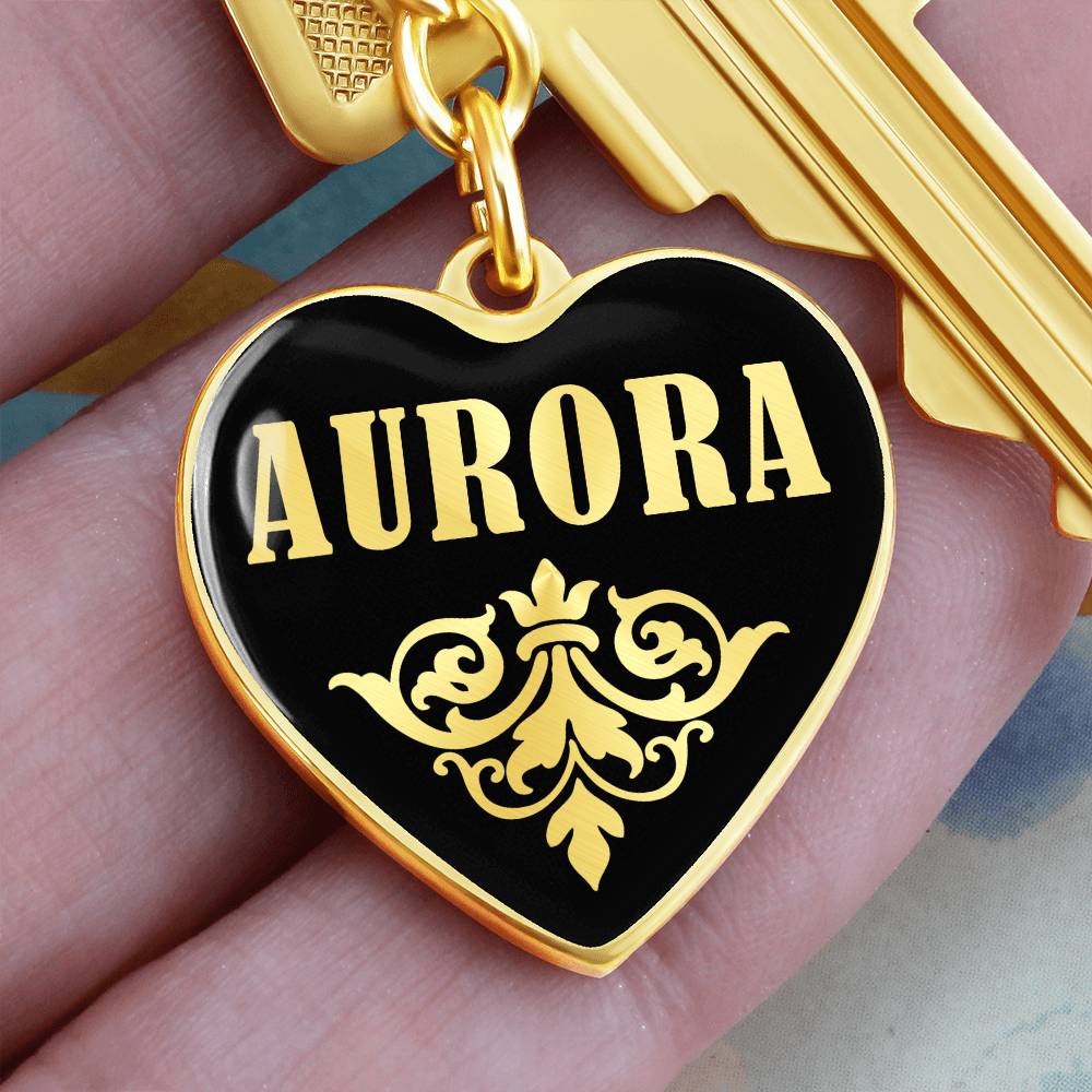 Aurora v02 - Heart Pendant Luxury Keychain