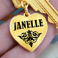 Janelle v01 - Heart Pendant Luxury Keychain