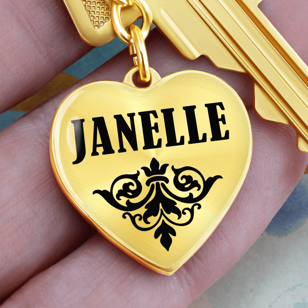 Janelle v01 - Heart Pendant Luxury Keychain