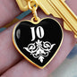 Jo v01w - Heart Pendant Luxury Keychain
