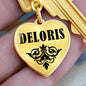 Deloris v01 - Heart Pendant Luxury Keychain