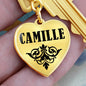 Camille v01 - Heart Pendant Luxury Keychain