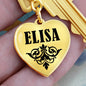 Elisa v01 - Heart Pendant Luxury Keychain