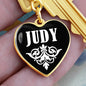 Judy v01w - Heart Pendant Luxury Keychain