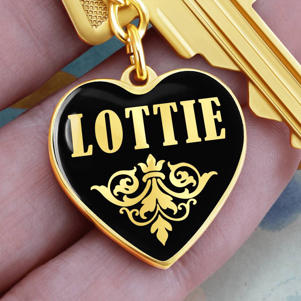 Lottie v02 - Heart Pendant Luxury Keychain