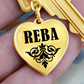 Reba v01 - Heart Pendant Luxury Keychain