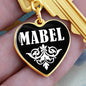 Mabel v01w - Heart Pendant Luxury Keychain