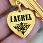 Laurel v01 - Heart Pendant Luxury Keychain