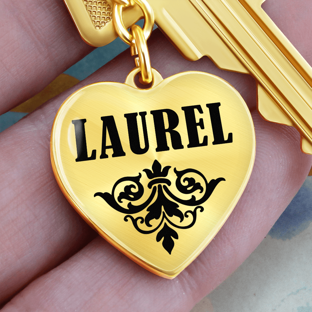 Laurel v01 - Heart Pendant Luxury Keychain