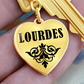 Lourdes v01 - Heart Pendant Luxury Keychain