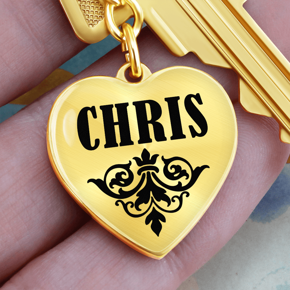 Chris v01 - Heart Pendant Luxury Keychain