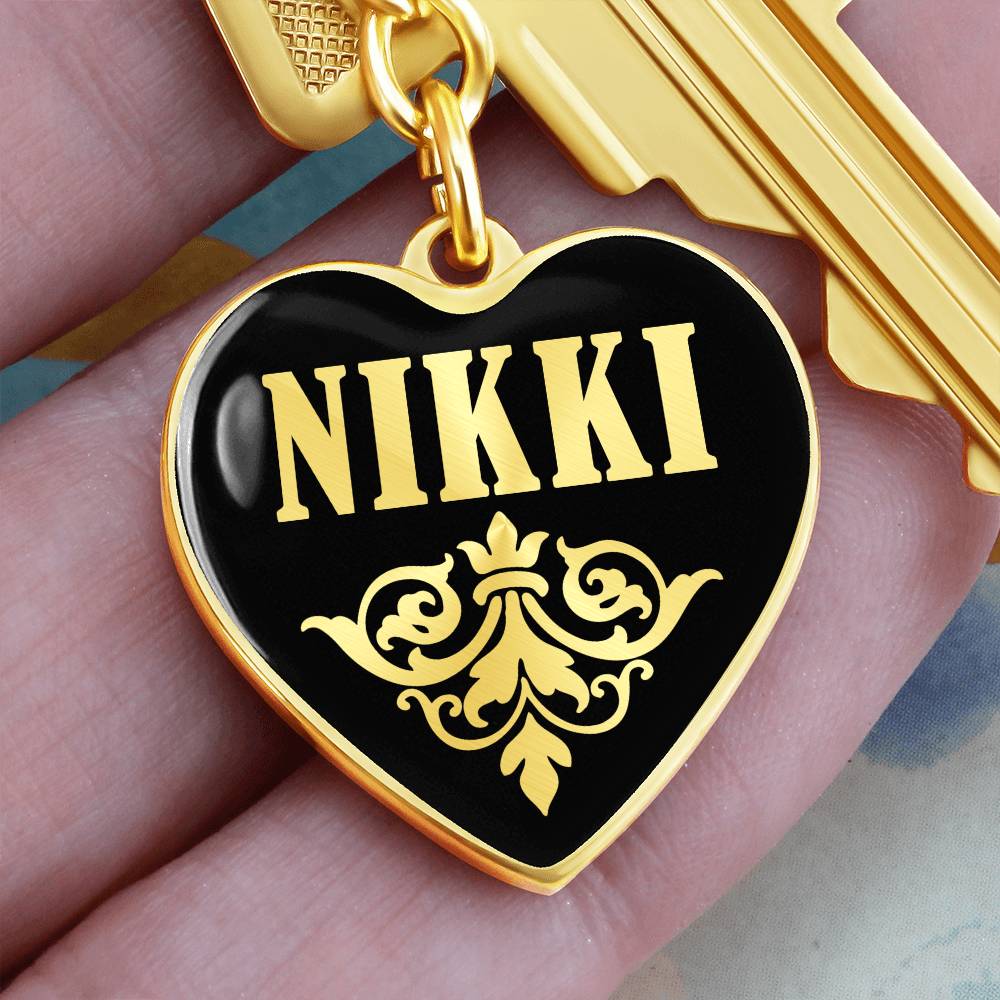 Nikki v02 - Heart Pendant Luxury Keychain