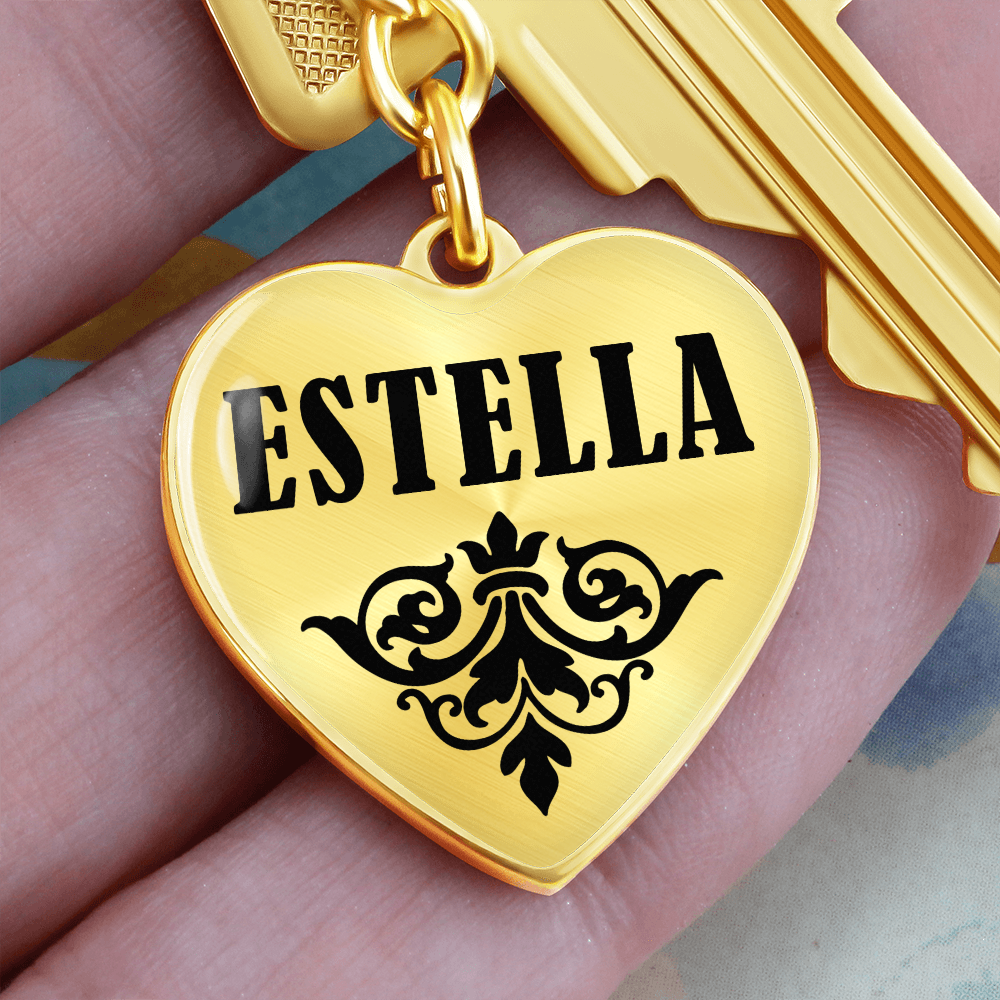 Estella v01 - Heart Pendant Luxury Keychain