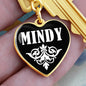 Mindy v03 - Heart Pendant Luxury Keychain