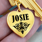 Josie v01 - Heart Pendant Luxury Keychain