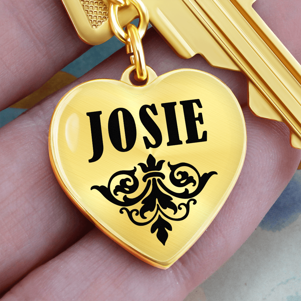 Josie v01 - Heart Pendant Luxury Keychain