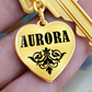Aurora v01 - Heart Pendant Luxury Keychain