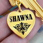 Shawna v01 - Heart Pendant Luxury Keychain
