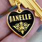Janelle v02 - Heart Pendant Luxury Keychain
