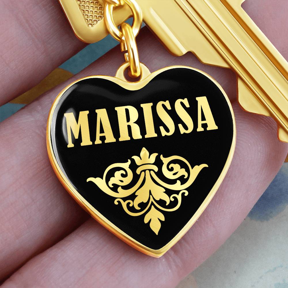 Marissa v02 - Heart Pendant Luxury Keychain