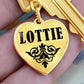 Lottie v01 - Heart Pendant Luxury Keychain