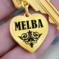 Melba v01 - Heart Pendant Luxury Keychain