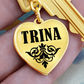 Trina v01 - Heart Pendant Luxury Keychain