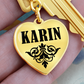 Karin v01 - Heart Pendant Luxury Keychain