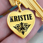 Kristie v01 - Heart Pendant Luxury Keychain