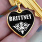 Brittney v03 - Heart Pendant Luxury Keychain
