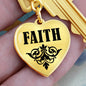 Faith v01 - Heart Pendant Luxury Keychain
