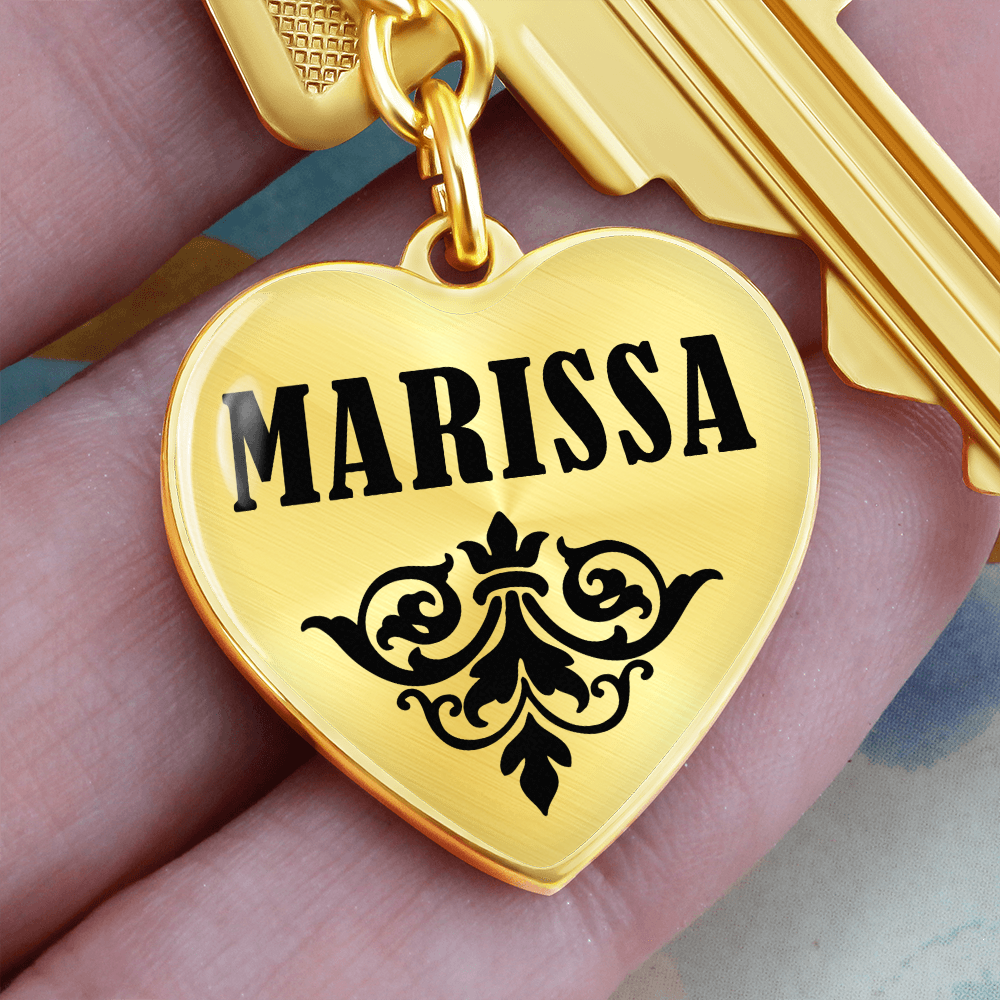 Marissa v01 - Heart Pendant Luxury Keychain