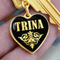 Trina v02 - Heart Pendant Luxury Keychain