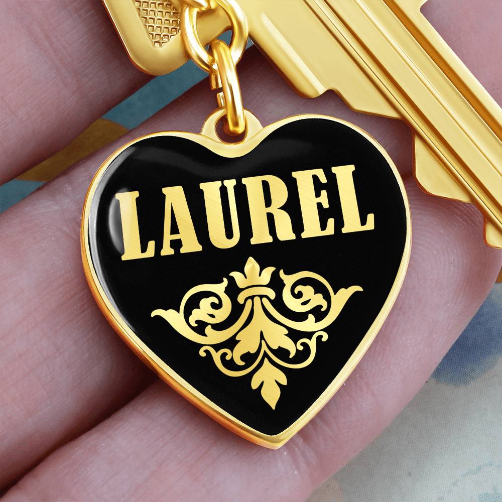 Laurel v02 - Heart Pendant Luxury Keychain