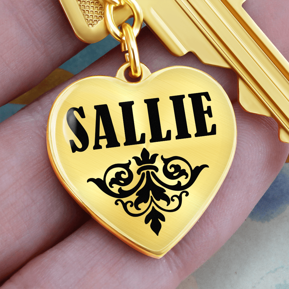 Sallie v01 - Heart Pendant Luxury Keychain
