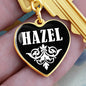 Hazel v01w - Heart Pendant Luxury Keychain