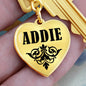 Addie v01 - Heart Pendant Luxury Keychain