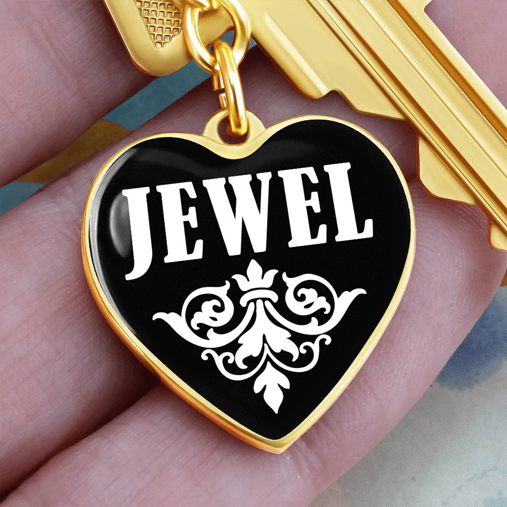 Jewel v03 - Heart Pendant Luxury Keychain